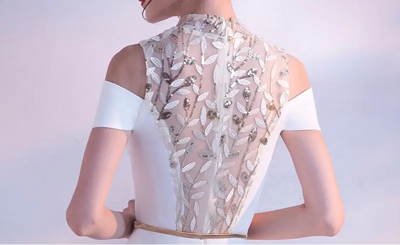 FADISTEE Новое Поступление Коктейльные Вечерние платья для выпускного вечера Vestido de Festa кружевное платье цвета слоновой кости длиной до середины икры стильное сексуальное прозрачное платье с открытой спиной