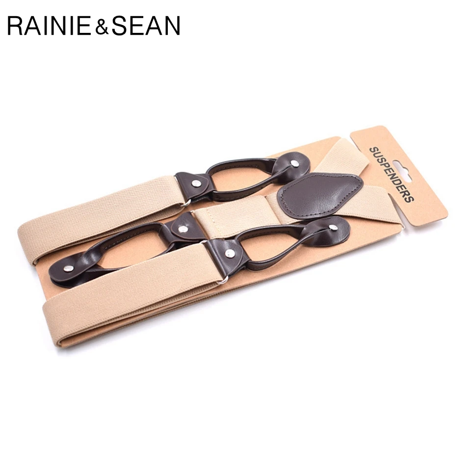 RAINIE SEAN мужские подтяжки для брюк подтяжки Мужские красные ремень в клетку подтяжки Британский винтажный бренд мужские s кнопки подтяжки