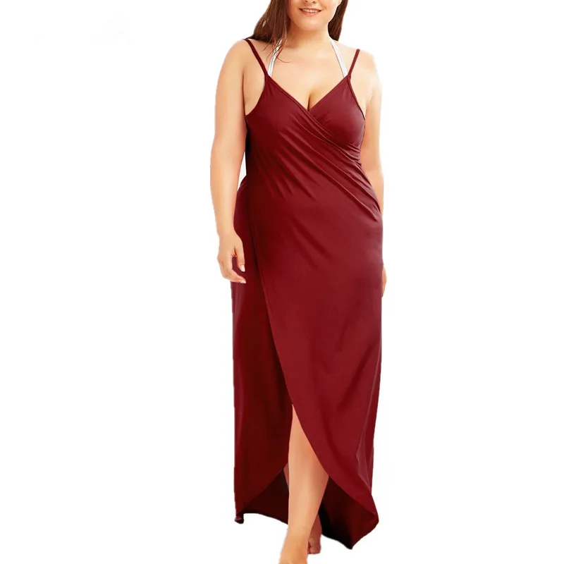 Plus Size Pareo Beach Cover Up Wrap Dress Swimsuit Bathing Suit Cover Ups Robe De Plage Beach Wear Tunic kaftan Swimwear Dresses