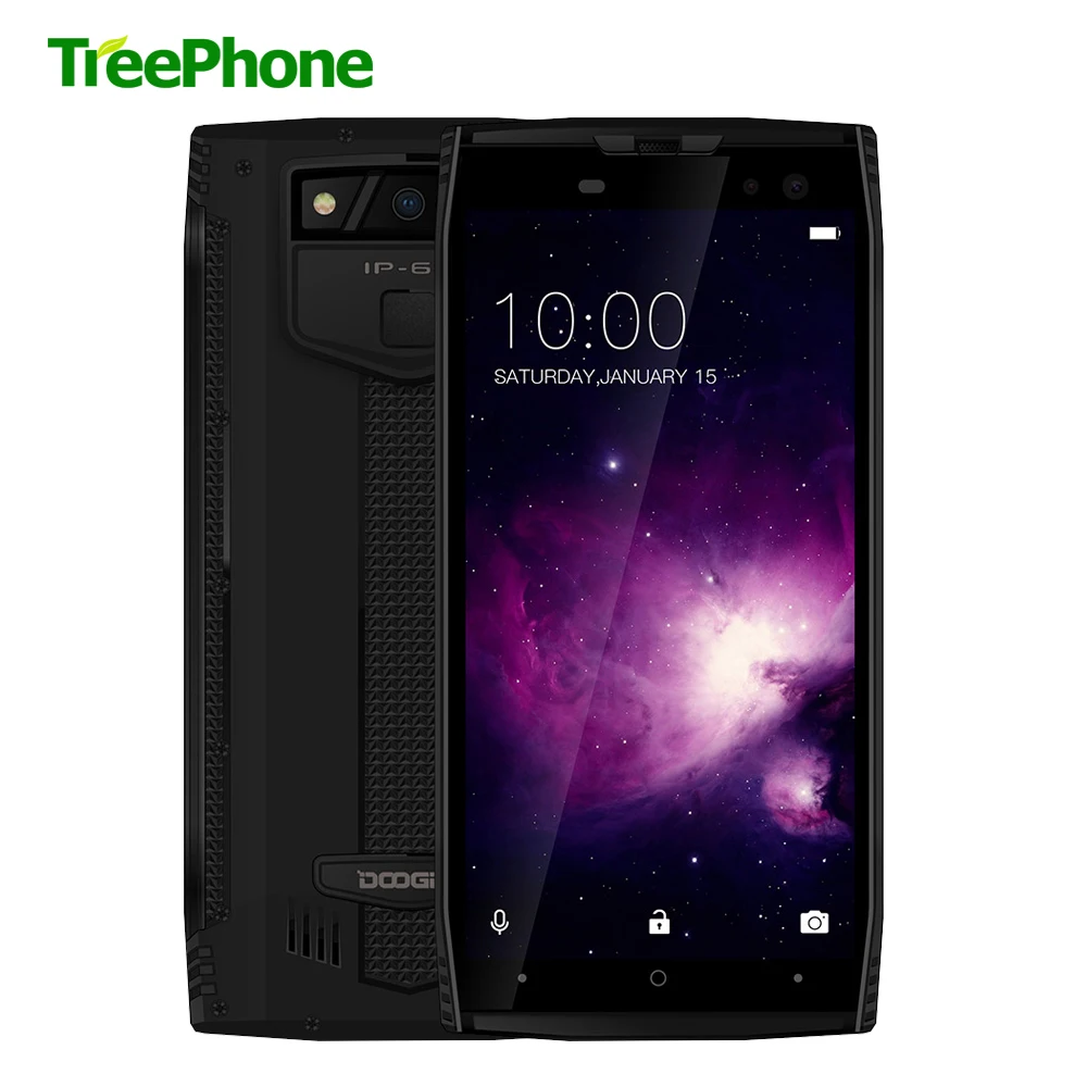 DOOGEE S50 6 ГБ + 128 IP68 смартфон MTK6763T 2 5 ГГц Octa Core Android 7 1 4 камеры 7&quot HD 18:9 Экран 5180 мАч