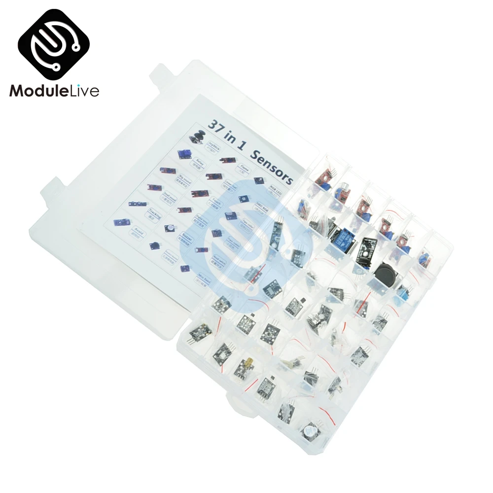 Набор сенсоров 37 в 1 для Arduino Raspberry Pi начинающих Обучающие клавиши сенсор s модуль с