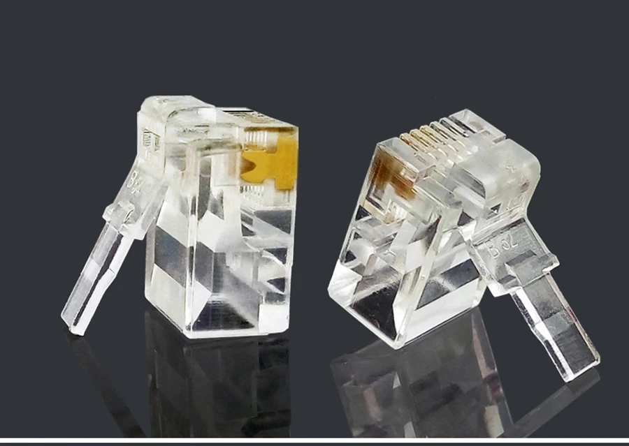 Xintylink rj11 разъем телефонная линия штекер позолоченный 6P4C мужской 4pin модульный
