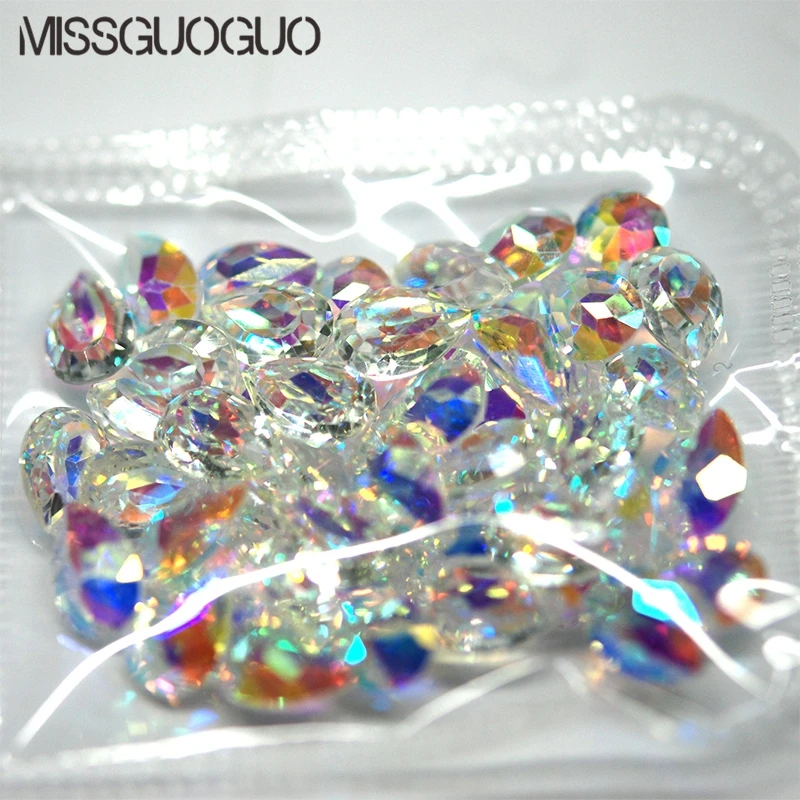 Конский глаз капли воды формы стразы s дизайн ногтей украшения аксессуары для