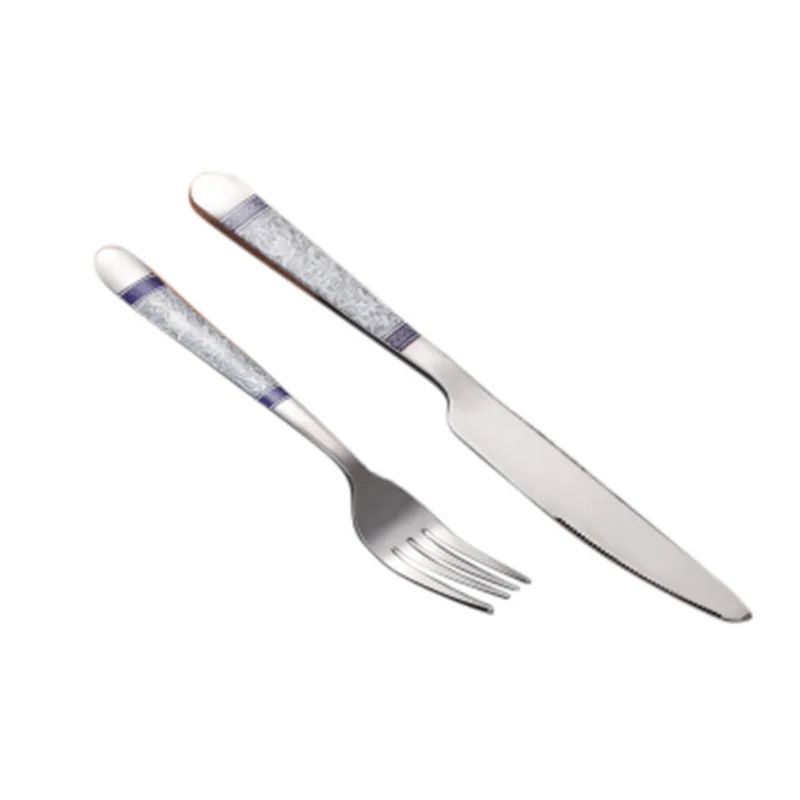 Hoomall Stainless Steel Cutlery Dinner Set Western Home Tableware Party Dining Appliance Kitchen Tools Fork Set Dropshipping - Цвет: 2pcs silver