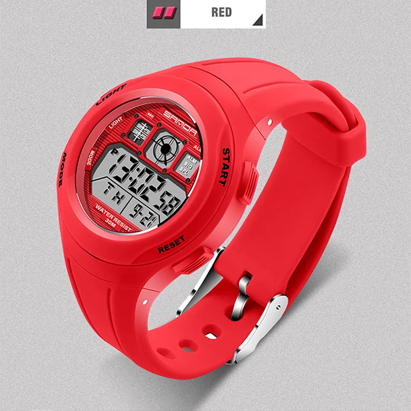 Детские спортивные часы SANDA с рисунками из мультфильмов для мальчиков и девочек