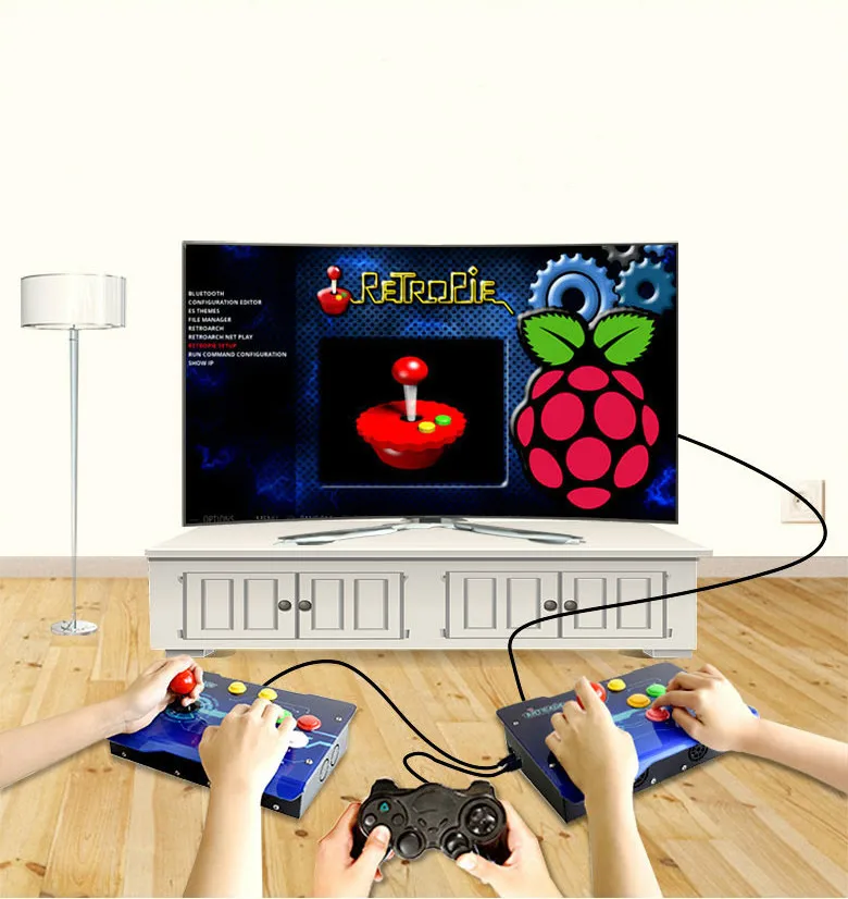 Cdragon аркадный джойстик Rapsberry pi 3B+ консоль с играми встроенный динамик внутри