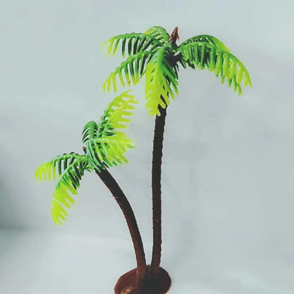 2 sets Coconut tree Сидящая лиса грибы дом торт топперы для мальчиков и девочек на день рождения десерт украшения на день детей вечерние принадлежности прекрасные подарки - Цвет: 2 sets Coconut tree