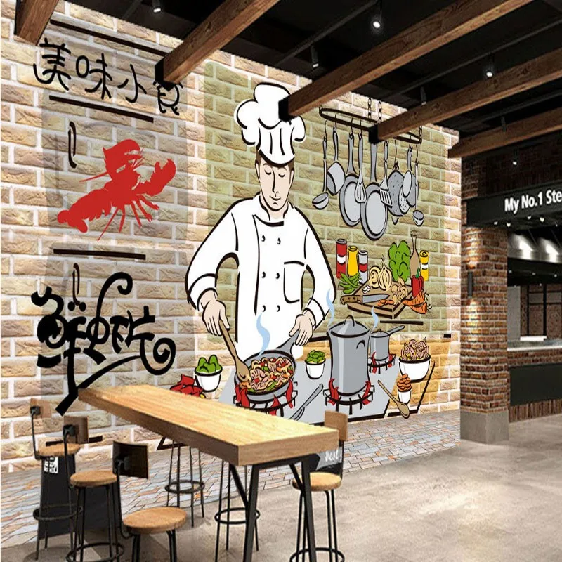 Дропшиппинг Colomac пользовательских фото настенные Бумага Раков вкусные Еда Кухня