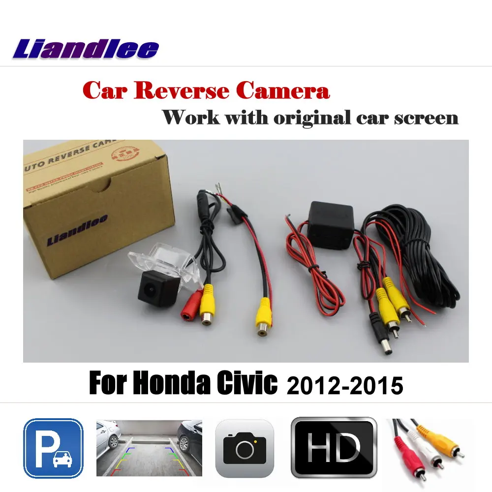 Liandlee Авто обратная парковочная камера для Honda Civic 2012-2015 заднего вида работы с