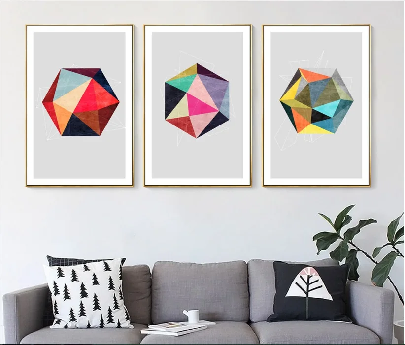 Скандинавский минималистичный абстрактный цвет 3 предмета декоративная картина
