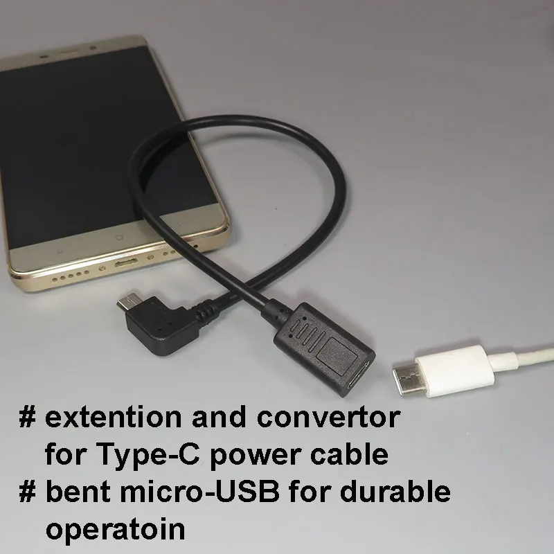 Адаптер pctontype-C Мама-микро-USB изогнутый кабель прямоугольный штырьковый