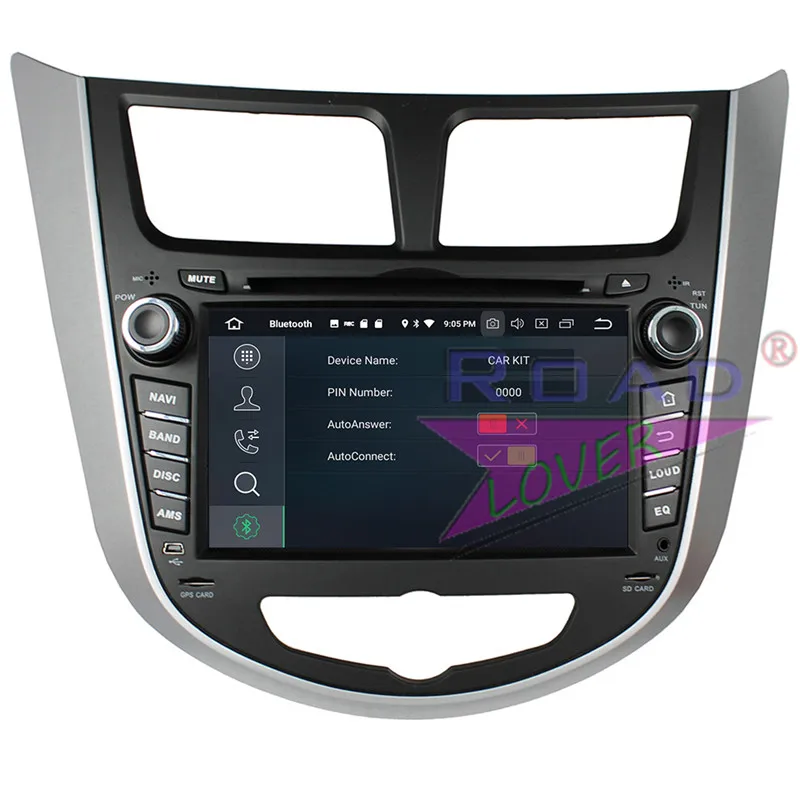 Roadlover Android 9 0 автомобильный DVD-плеер видео для Hyundai Verna Accent Solaris 2011-2012 Стерео GPS