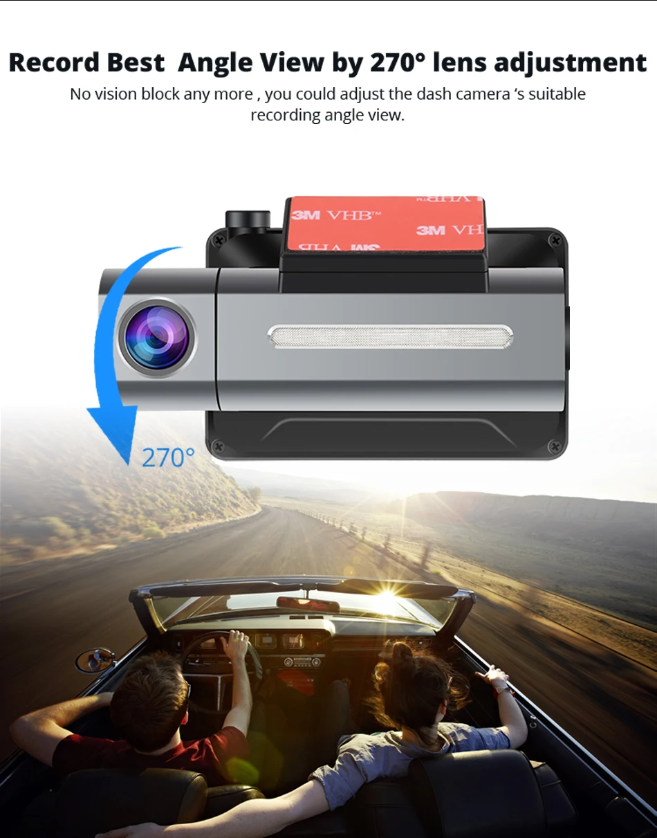 Anstar 1080P Авто регистратор Android 5,0 3g WiFi двойной объектив gps трекер видео регистратор Автомобильный видеорегистратор 512 МБ+ 4 Гб видеорегистратор камера заднего вида