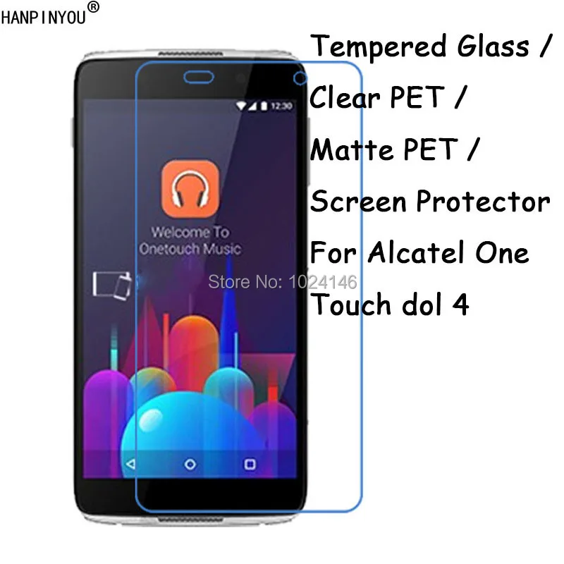 Закаленное стекло/прозрачная ПЭТ/матовая ПЭТ защитная пленка для Alcatel One Touch Idol 4