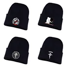 Зимняя теплая шапка из аниме данганронпа, цельнометаллическая шапка-Алхимик, зимняя вязаная шапка для подростков, хлопковая шапка унисекс с принтом, облегающие шапки