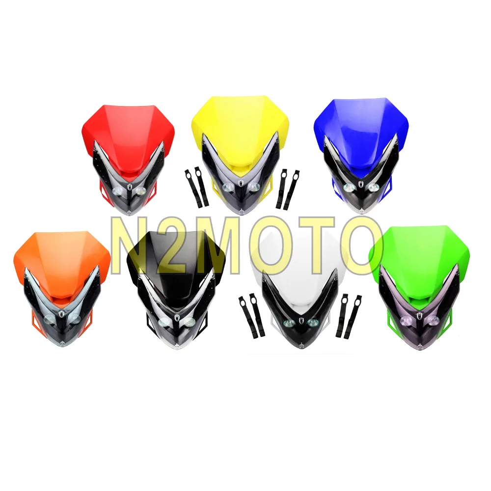 Зеленая универсальная фара для мотоцикла налобный фонарь мотокросса эндуро