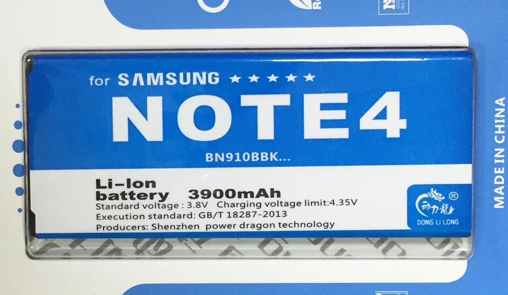 Запасная батарея EB BN910BBE для Samsung GALAXY NOTE 4 N910a N910u N910F N910H телефона NOTE4 3220mAh Donglilong|phone