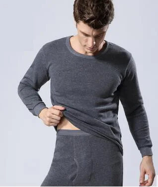 men dark gray Горячая Распродажа, новое зимнее термобелье для женщин и мужчин, зимнее утолщенное большое эластичное теплое кальсоны, топ+ штаны, сексуальное мягкое нижнее белье - Цвет: men dark gray