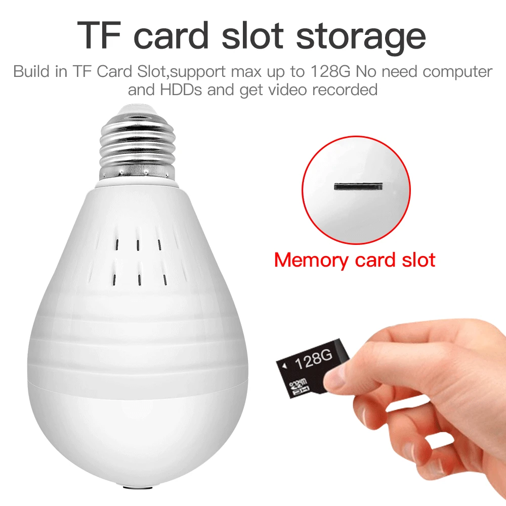 IP Camera Wifi 960P Panoramic FishEye Security camera Wireless Home CCTV 360 Degree Night Vision Support 128GB | Безопасность и