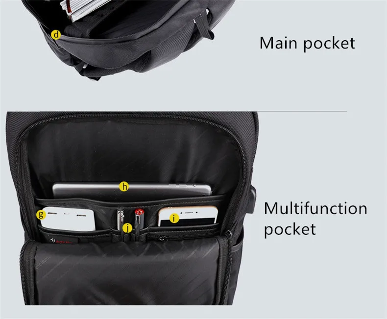 Бренд ARCTIC HUNTER, внешний рюкзак с USB зарядкой, мужской рюкзак Mochila Escolar, 15,6 дюймов, рюкзак для ноутбука, мужской городской рюкзак для подростков