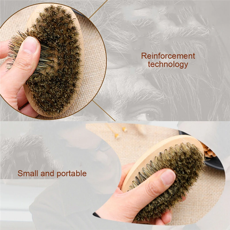 Набор мужских кистей для бороды 3 шт. щетка бритья из щетины кабана расческа