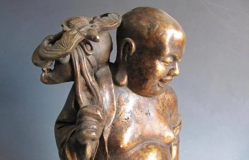 12 китайская старая медная бронзовая резная летучая мышь на счастье и удачу