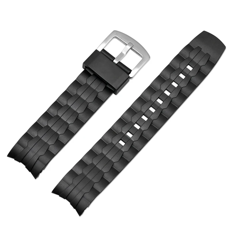Watch Band Strap Pin Buckled PU Leather Wristwatch Bands Replacement Accessories For Casio Edifice Series EF-550/EF-523