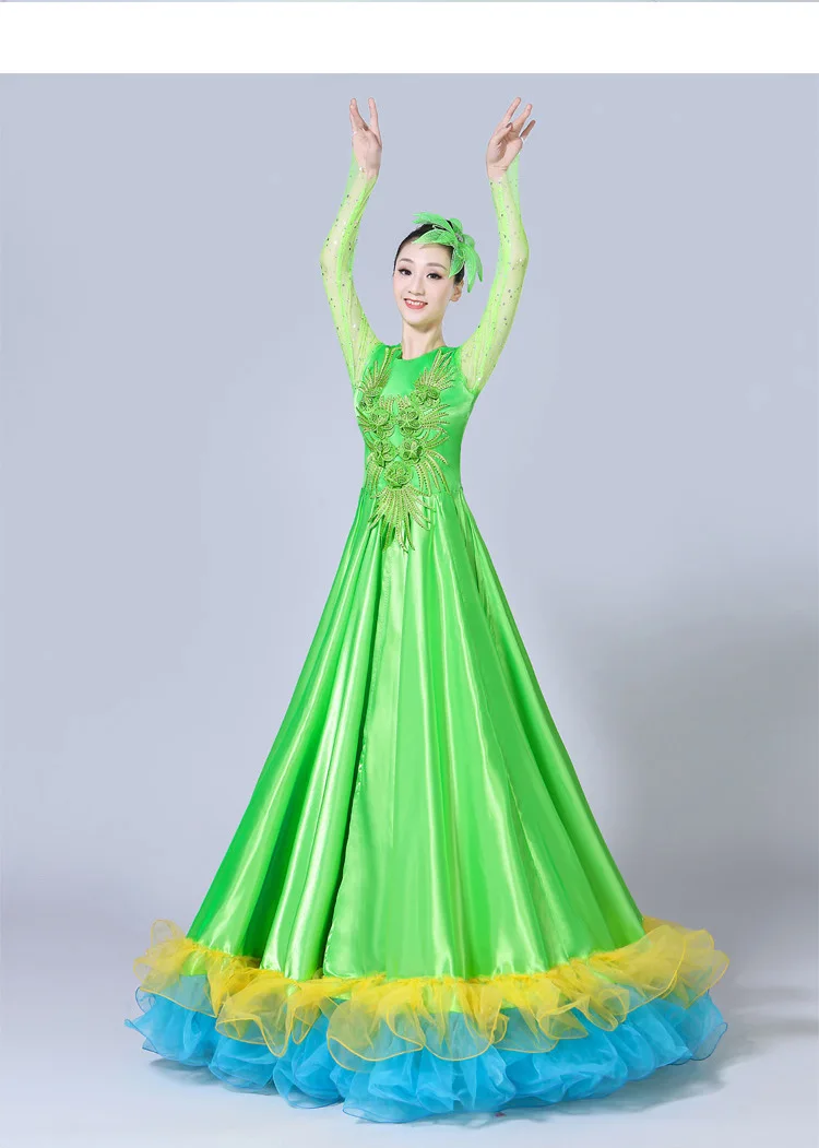 Танцевальная юбка фламенко в испанском стиле для сценического танца |