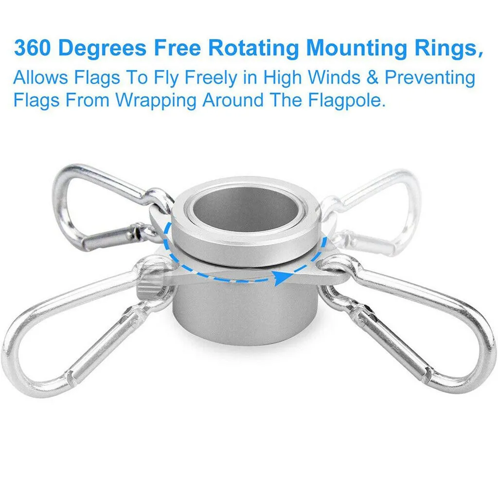 2019 New Anti-Wrap Flag Rotating Mounting Rings Holder Grommet Clip Attachments 2PCS Drop Shipping |