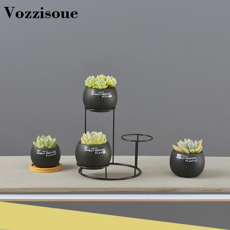 Креативный Железный кронштейн в скандинавском стиле цементный горшок простой