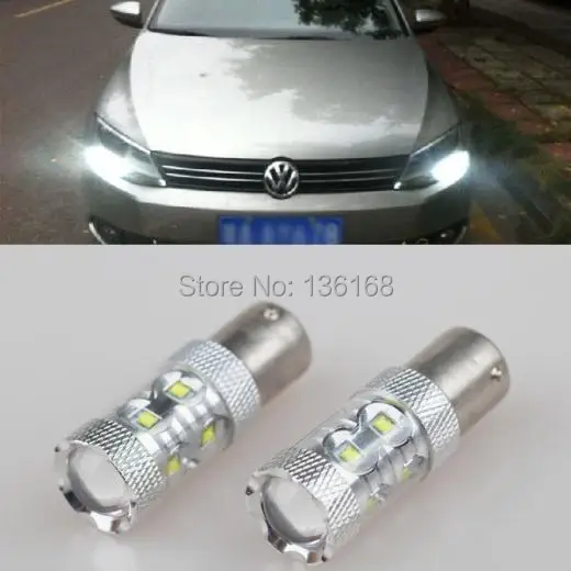 В наличии для vw jetta mk6 10-14 50 Вт 6000K белый светодиодный лампы дневного светильник s 1156