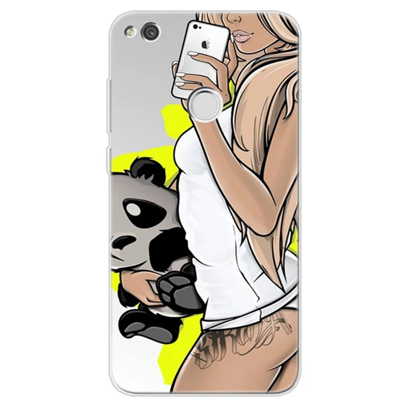 Soft Case For Huawei Nova 3 P9 P10 lite/P8 Lite Y5 II Honor 7A 8A 8X 8C 9 10 Mate 20 Pattern Lady pattern TPU Cover AC004 |