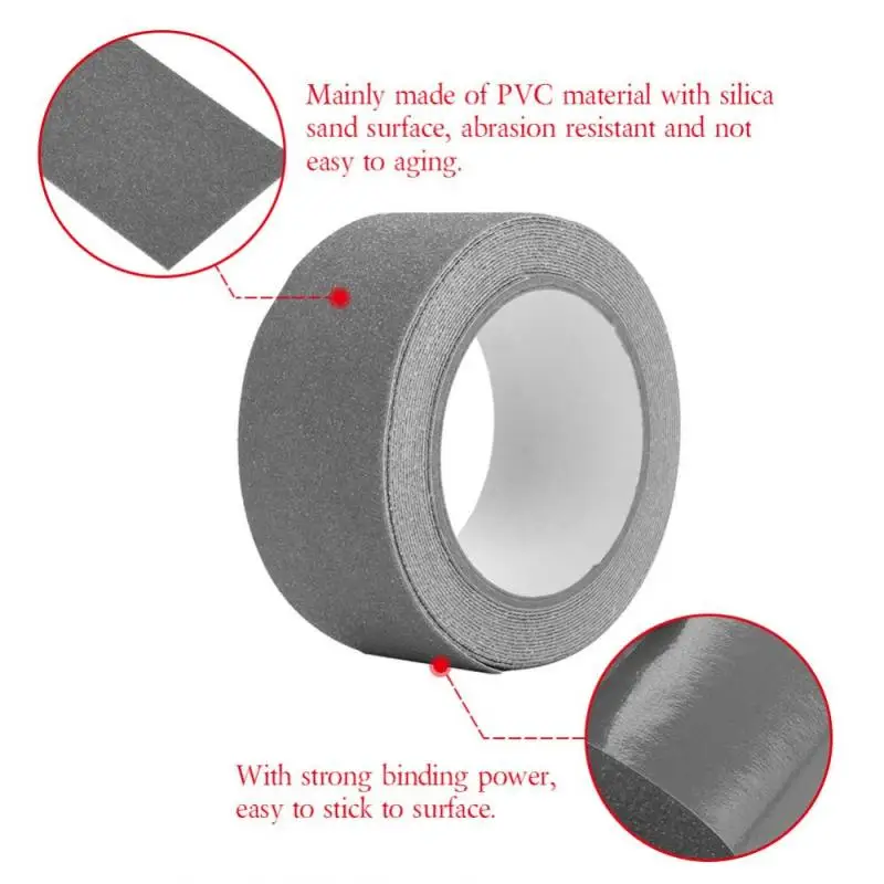 Красочные 5 м * см ПВХ Нескользящая лента противоскользящая клейкая для лестницы