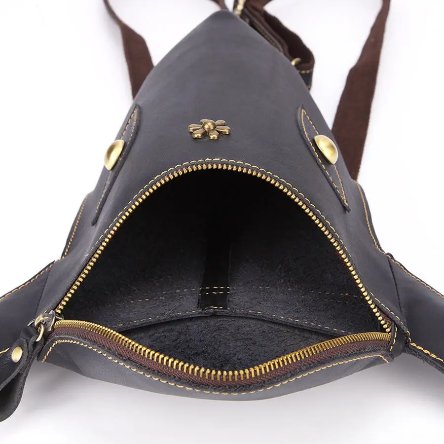 Рюкзак в стиле Bull Head из натуральной кожи Crazy Horse школьная сумка для колледжа