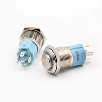 1pcslot yt1072b 16 mm metal push button switch automatic locking switch with 5 colors led 24v convexity sell at a loss