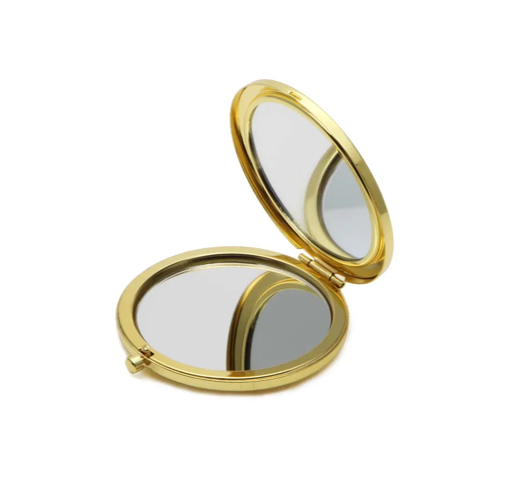 Пустое золото компактное зеркало с гладкой задней поверхностью | Красота и