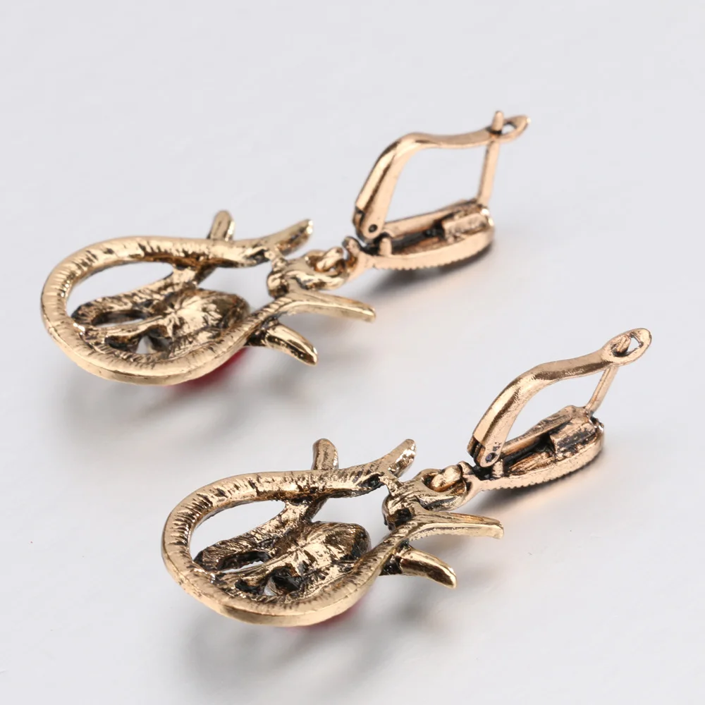 2017 богемные Ювелирные наборы из Дубая золотого цвета Тибетский сплав ожерелье с