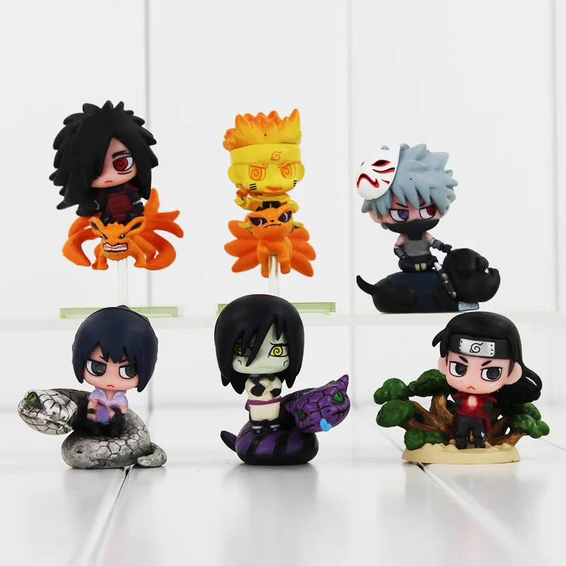 Новая версия 6 шт./лот мини Экшн фигурки из ПВХ игрушки куклы|hatake kakashi|uzumaki narutouchiha