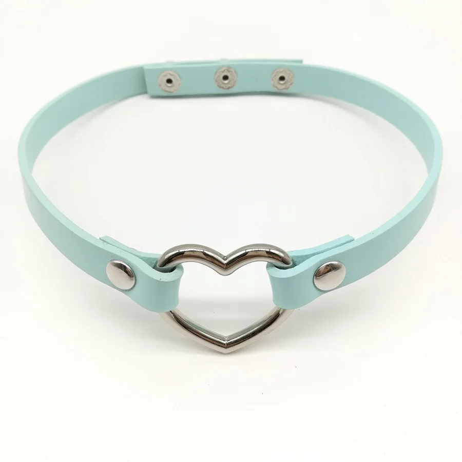 Ожерелье чокер женское кожаное ручной работы в стиле панк модный