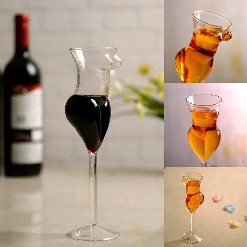 Hot 1 Pcs Sexy Creative Wine Glasses Goblets Crystal Cups Beauty Beautiful Body Design Drinkware Birthday Gifts | Дом и сад