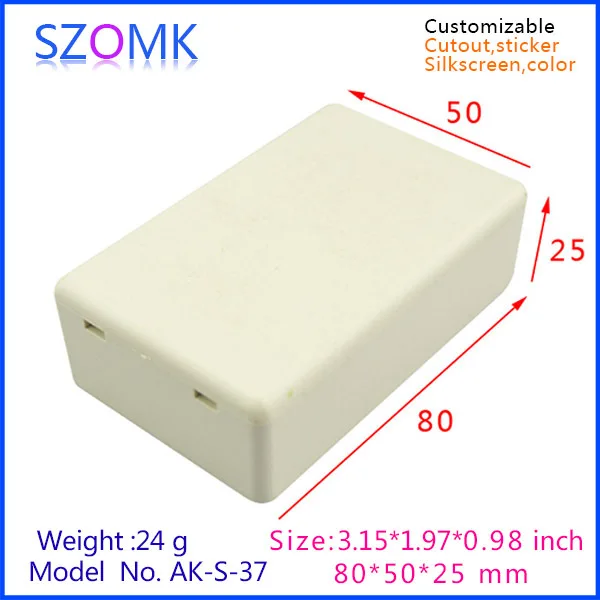Abs корпус переключателя для платы pcb небольшие пластиковые ящики (5 шт.) 80*50*25 мм abs