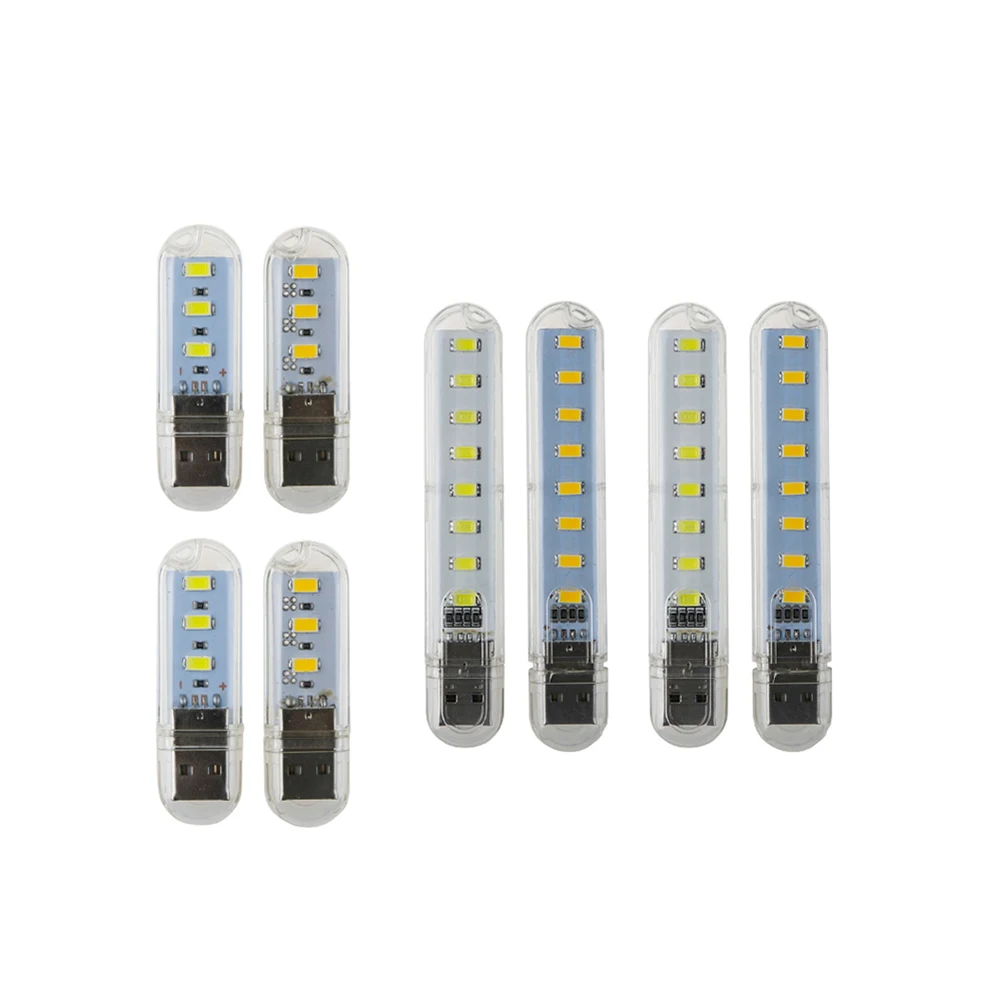 Светодиодный ночник 2 шт./лот/Лот USB 3/8 светодиодов 5730 SMD лампа для кемпинга ПК