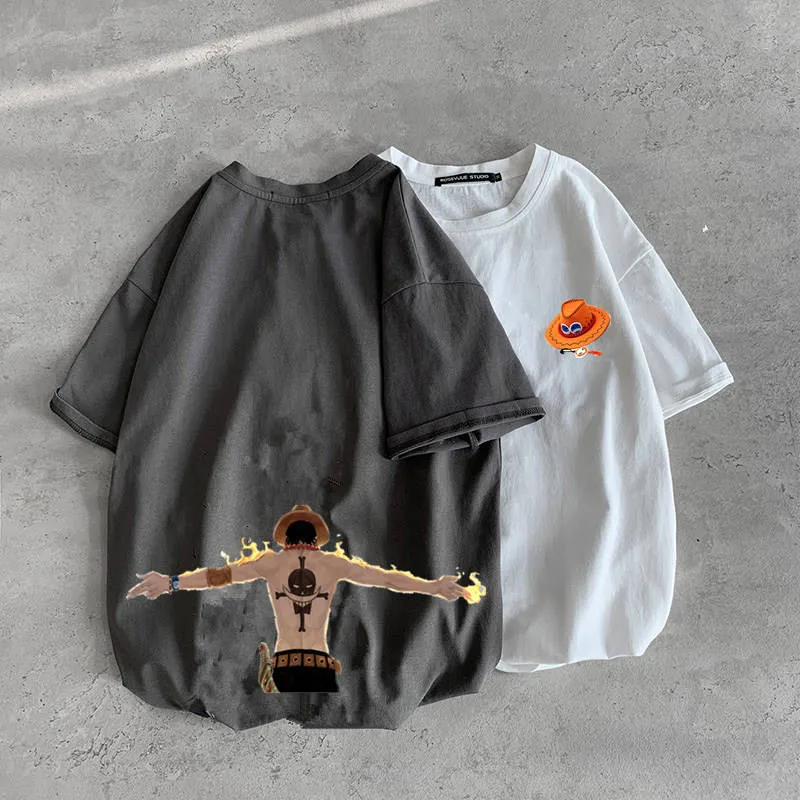 Футболка мужская с японским принтом классная уличная одежда в стиле хип хоп Топ