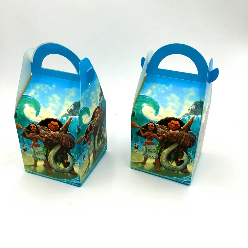 6 шт./лот Моана ручные сумки конфеты коробки Дети День рождения Подарочные
