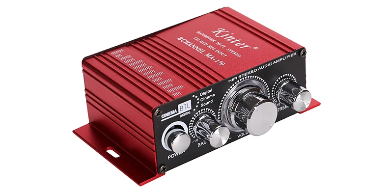 Kinter MA-170 мини-усилитель auido 2.0CH hi-fi-стереозвук tda 7297 управление Низкие/высокие частоты использование в автомобиле домой