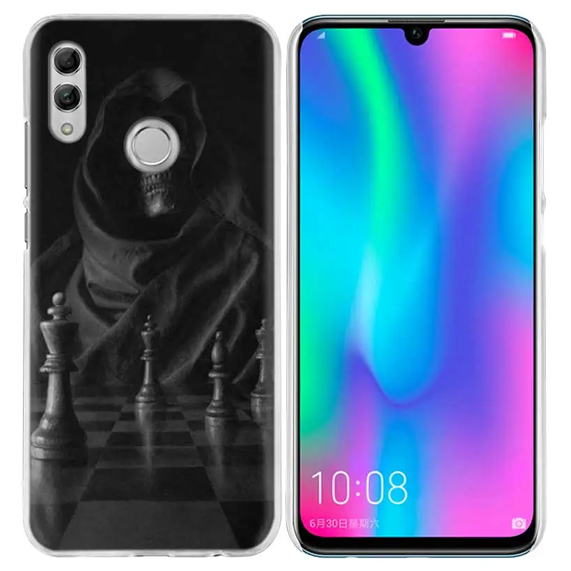 Черный и белый чехол для huawei Honor 8X Y9 20 9 10 Lite Play 8C 8A Pro V20 20i Y6 Y7 Y5 жесткий чехол для телефона из поликарбоната