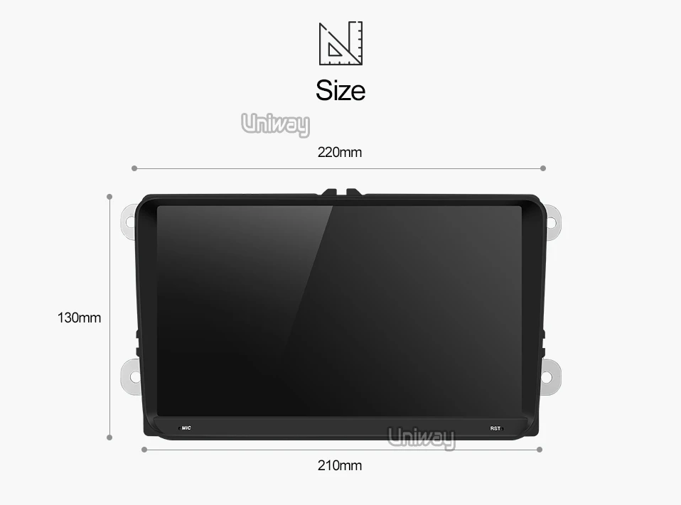 Uniway ADZ9071 android 8,1 автомобиль dvd для vw passat b7 b6 Гольф 5 Поло tiguan octavia rapid fabia с gps-навигации радио