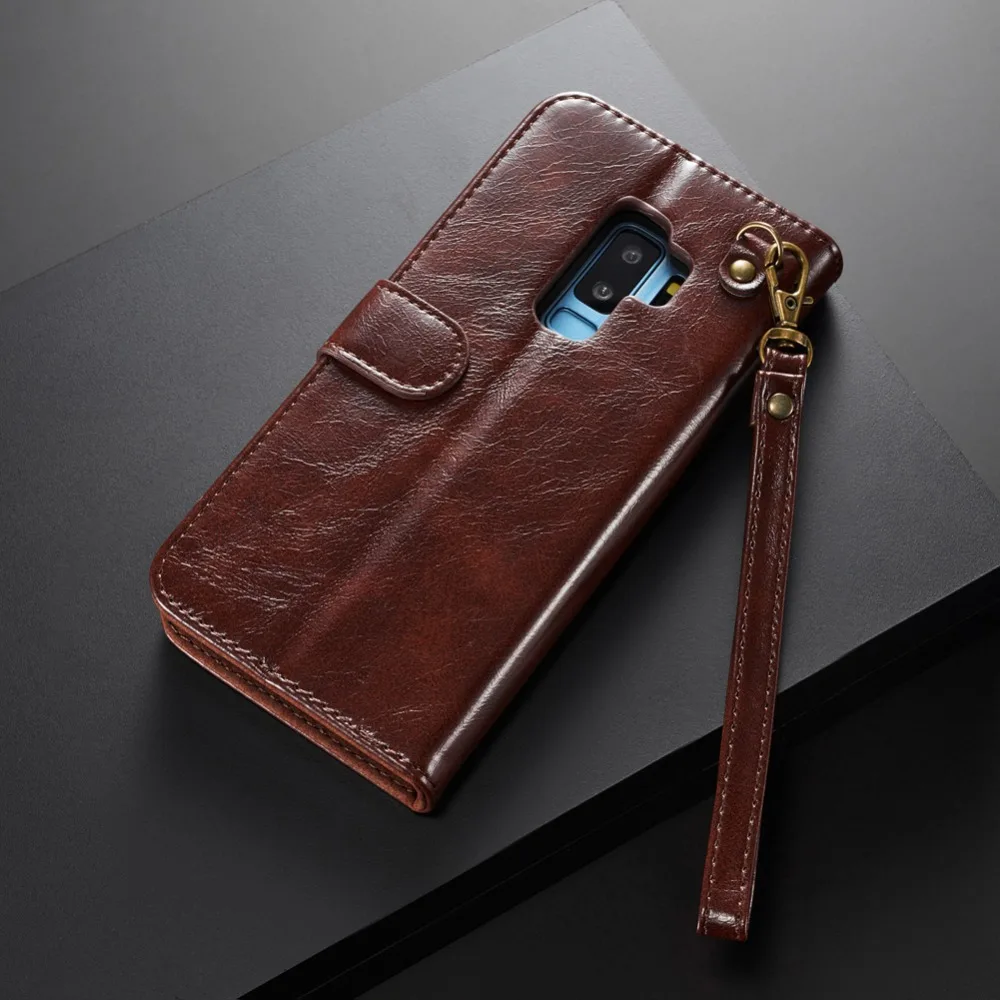 Талреп телефонный флип чехол для samsung Galaxy S9 G960F + плюс G965F роскошный из натуральной
