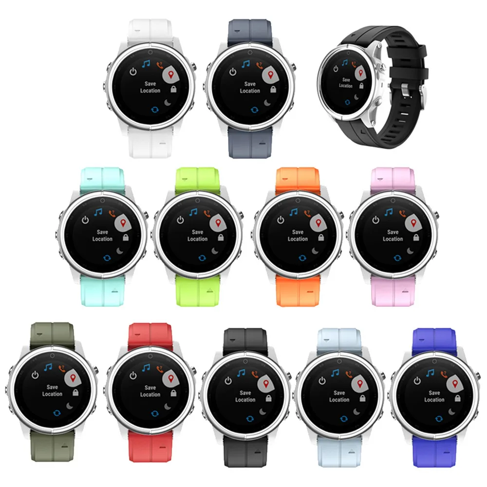 

20MM Soft Silicone Rubber Strap Band Replacement for Garmin Fenix 5S /Fenix5S plus Smart Sport Watch Bracelet Unisex Strap Band