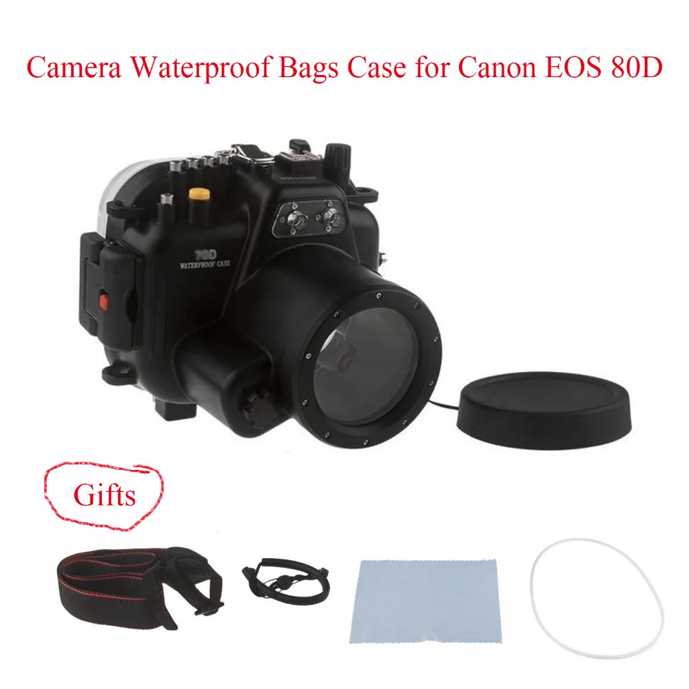 Чехол Meikon для подводной камеры 40 м/130 футов чехол Canon EOS 80D водонепроницаемые чехлы